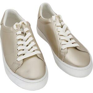 Calvin Klein Camzy gold metallic lace-up sneakers low top Women US 10M